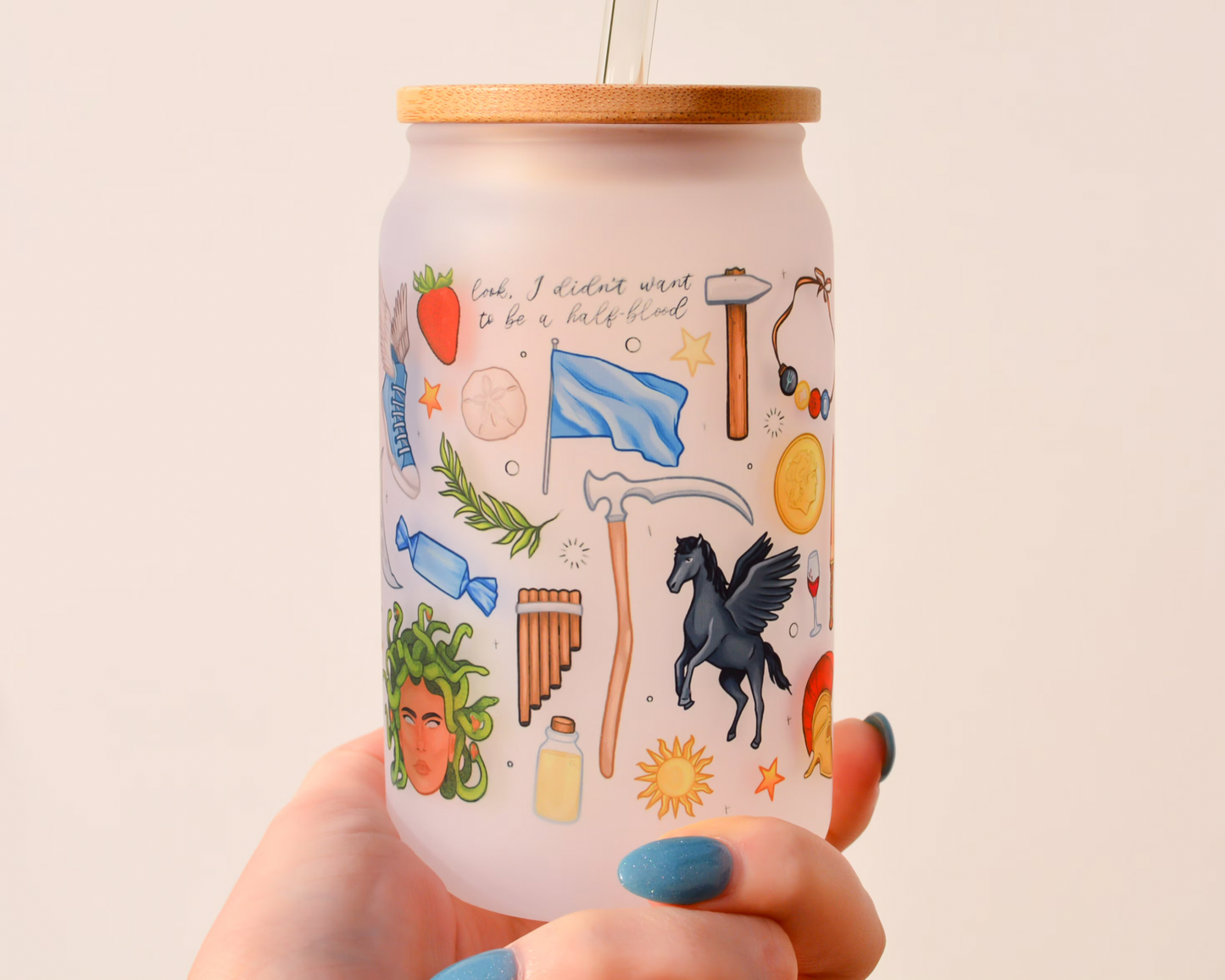 PJO Frosted Glass Cup | Bookish Inspired