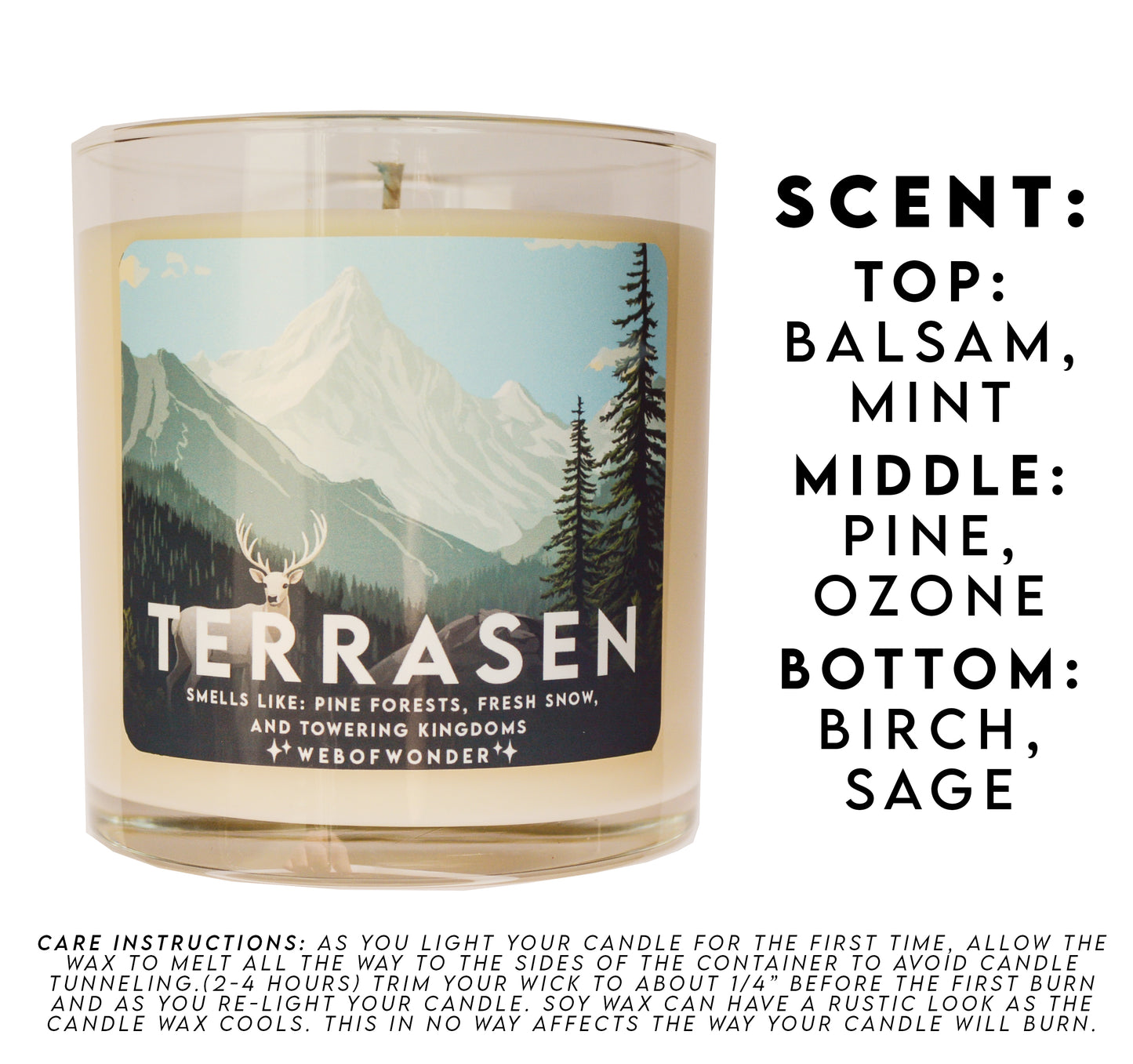 Terrasen | Bookish Inspired | 100% Soy Wax Candle