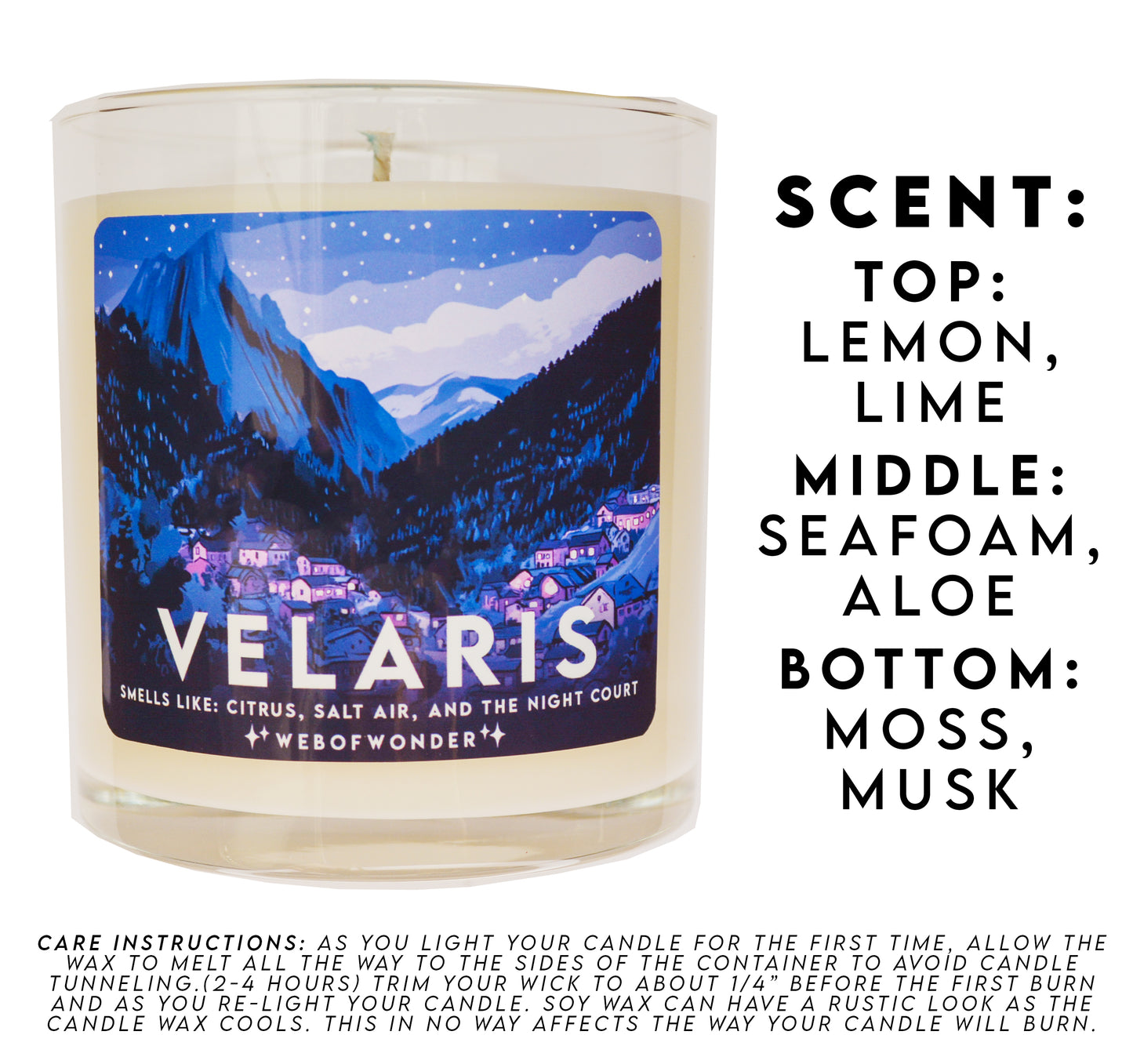 Velaris | Bookish Inspired | 100% Soy Wax Candle (Copy)