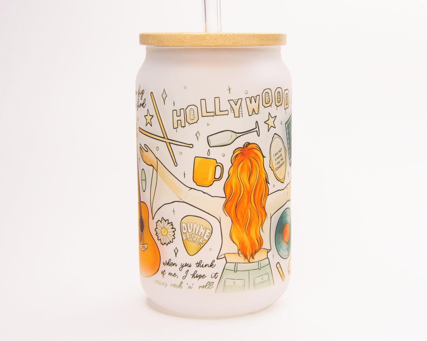 Daisy Frosted Glass Cup | Bookish Inspired