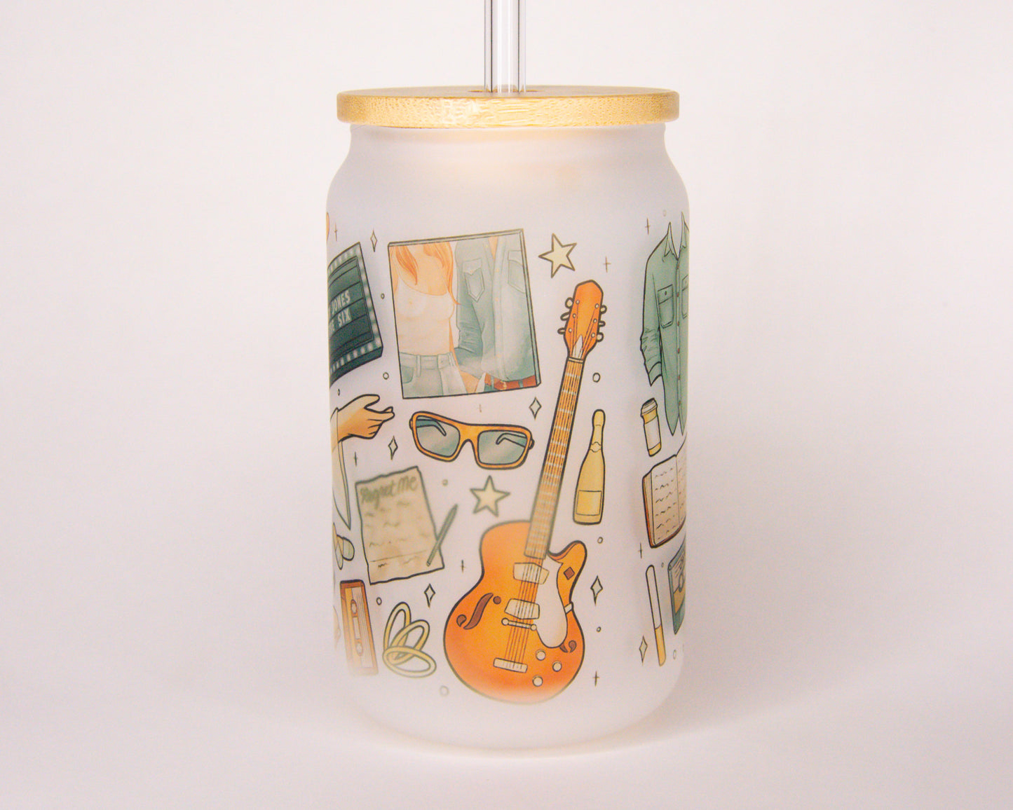 Daisy Frosted Glass Cup | Bookish Inspired