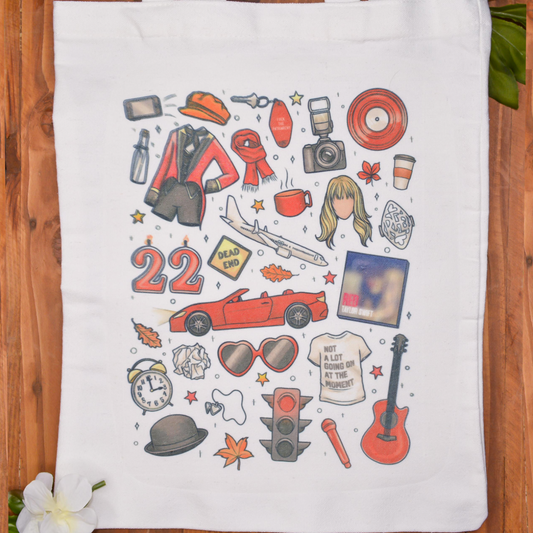 Red Tote Bag | Music Inspired