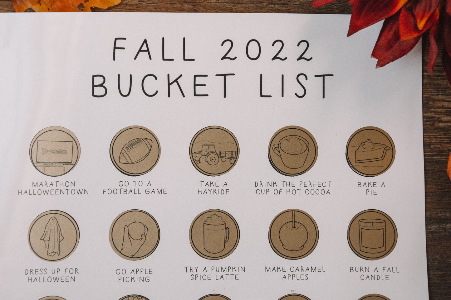 Scratch Off Fall Bucket List